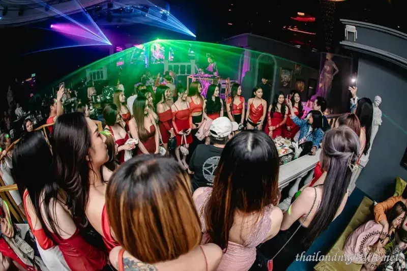Bank Karaoke Bangkok - hostesses in a private karaoke room